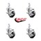 Service Caster 3 Inch Thermoplastic Rubber Swivel 3/4 Inch Square Stem Caster Set with Brake SCC-SQ20S314-TPRB-TLB-34-4 - alternate 2